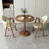 Mesa de recepción y negociación casual minimalista nórdica para apartamento pequeño, juego de mesa y sillas para cafetería de té de leche y café, silla de comedor moderna, mesa de centro pequeña