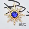 Barroco Color Transparente Color Gelatina Piedra Flor de Girasol Aleación Joyería Accesorios DIY Pendientes Pulsera Colgante Accesorios