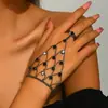 Acessórios de moda europeus e americanos personalidade grade strass dedo corrente temperamento moda acessórios de diamante completo