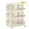 Carrito de Snacks para Mascotas, Mini Bus Móvil para Gatos con Estante de Almacenamiento con Ruedas, Estante de Almacenamiento para Dormitorio, Carrito de Snacks