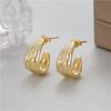 Pendientes europeos y americanos al por mayor, pendientes de moda retro francesa en forma de C, pendientes, pendientes, pendientes personalizados, creativos, de alto sentido, aguja de plata 925