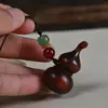 Llavero de calabaza de madera de durazno, colgante pequeño de calabaza personalizado de sándalo, cadena para teléfono, accesorio para bolso, accesorio creativo para hombres y mujeres