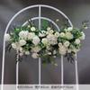 Fileira de flores de simulação de casamento decoração de auditório de casamento pendurado na parede arte floral layout de fundo de parede palco longa estrada de flores de seda flor guia