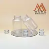 Botella Redonda PET de Boca Ancha y Hombro Redondeado Personalizada de 120ML para Ungüento, Mascarilla, Polvo, Cápsulas, Suplementos para la Salud, Envase de Aceite de Pescado Botella Vacía