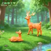 Ornamento de PVC para micro paisajismo, plantas de jardinería, ciervo sika, adornos de animales, cervatillo, un llavero de plástico, accesorios