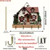 Colgante de Llave de Madera Popular Nuevo Transfronterizo para el Hogar Letrero de Bienvenida para la Puerta Colgante de Decoración de Atmósfera Navideña Estante de Almacenamiento