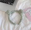 Diadema Especial para Lavar la Cara, Diadema Divertida de Otoño e Invierno con Diseño de Oso Lindo, Cinta para el Pelo, Horquilla, Accesorios para el Pelo, Tocado de Felpa