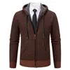 Abrigo nuevo para hombre transfronterizo, chaqueta de otoño, abrigo para hombre con capucha, delgado, casual, moderno, suéter