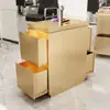 Carro de Herramientas para Salón de Belleza Gabinete de Almacenamiento Móvil con Cajones Gabinete de Herramientas para Barbería Peluquería Acero Inoxidable