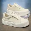 Zapatos de Lona para Hombre de Corte Bajo, Zapatos Deportivos Casuales Elegantes y Cómodos, Tenis Blancos Versátiles y Modernos para Hombre