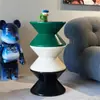 Taburete Bajo de Diseñador Nórdico Apartamento Pequeño Hogar Sala de Estar Taburete para Cambiar Zapatos Taburete Creativo de Plástico Reloj de Arena Taburete Redondo para Niños