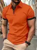 Camiseta Transpirable de Manga Corta de Verano Estilo Ins Europeo y Americano para Hombre, Camisa Polo Deportiva de Botones