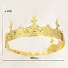 Corona de rey europea y americana tocado de novia diadema barroco vintage diadema corona de cumpleaños accesorios para el cabello de princesa para fiesta