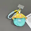 Mochila Pequena Colorida Macia Moderna Dopamina para Viagem Porta-Moedas com Cordão de Cor Contrastante Pingente de Bolsa Curta