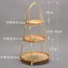 Cesta de Frutas para Confeitaria Tecida em Bambu Suporte para Exibição de Bolos Cesta de Armazenamento Multicamadas Feita à Mão Cesta de Bambu Criativa Ornamento