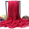 Grande Vermelho Grande Chiffon Cor Sólida Lenço De Seda Primavera E Verão Praia Protetor Solar Lenço All-match Grande Xale Festa De Dança Lenço