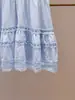 Shenzhen Nanyou Vestido de Verão Elegante da Moda com Renda Vazada Afinando Manga Curta para Mulheres