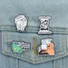 Broche Personalizado Nuevo Perro Cabra Transfronterizo Dibujo Animado Creativo Rana Dinosaurio Animal Accesorios Metálicos Insignia Venta al por Mayor