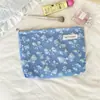 Bolso de Cosméticos Jacquard con Relieve Fresco de Nuevo Estilo, Bolso Portátil de Gran Capacidad para Artículos de Tocador, Bolso de Mano Estilo Ins