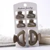 Clip para el Cabello Semicircular de 4 cm + 2.5 cm Clip Simple Transfronterizo para Flequillo Set Versátil de Clips para el Cabello en Tonos Tierra para Mujer