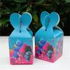 Caja de dulces con estampado de dibujos animados para decoración de fiestas infantiles, caja de refrigerios, caja de embalaje variada, caja de manzana, 6 piezas
