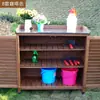  cobertizo de almacenamiento para jardín exterior protección solar casa de herramientas para patio madera anticorrosión gabinete para balcón estante de almacenamiento para artículos varios