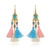Pendientes Daisy nuevos de 11 colores, pequeños y frescos, con borlas retro, de múltiples capas, de cristal europeo y americano, joyería de moda, lote de 11