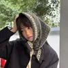 Bufanda Triangular de Punto de Lana Estilo Nuevo Fresco Estilo Coreano Versátil Moderna para Mujer Temporada Otoño/Invierno Bufanda Cálida Artística Retro Mujer
