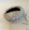 Diadema de Lana Hecha a Mano Coreana Otoño e Invierno 2025 Nueva Diadema de Punto de Alta Gama Diadema Ancha de Corona Alta Accesorio para el Cabello