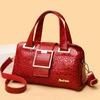 Bolsa feminina de designer três compartimentos bolsa de ombro mensageiro para mães de meia-idade bolsa feminina nova de alta qualidade superfície brilhante