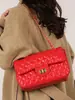 Bolso Cruzado Bordado de Diamantes Transfronterizo Otoño e Invierno 2025 Nuevo Moda Bolso Cuadrado Pequeño Textura de Moda Bolso de Hombro de Gran Capacidad