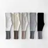Leggings de Alta Elasticidad para Niña 2026 Nuevo Estilo Coreano Ropa Exterior para Bebé Pantalones de Patchwork de Canalé Color Caramelo