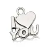 Europeos y Americanos 20 Colgantes Retro de Plata del Tíbet Corazón de Amor Colgantes de Aleación de Zinc Pendientes Collares Accesorios de Joyería Materiales