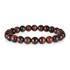 Pulsera trenzada de piedra volcánica popular de Amazon para hombre, pulsera de ojo de tigre con cuentas, pulsera de moda hecha a mano para hombre