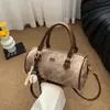 Bolsa Feminina Vintage Outono/Inverno 2025 Nova Tendência Casual Bolsa Transversal Estampa de Leopardo Moda Popular Este Ano Bolsa de Mão Bolsa Almofada