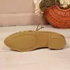 Zapatos planos de talla grande estilo europeo y americano con cordones laterales, zapatos pequeños de cuero para mujer, mocasines, nueva colección 2026, zapatos casuales de gamuza con punta para todas las estaciones