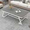 Nova mesa de centro de ardósia para apartamentos pequenos, sala de estar, casa, casa de aluguel, simples moderna, varanda moderna, mesa de centro de luxo leve