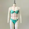 Biquíni de triângulo sem mangas estilo bandeau, slip-on, duas peças, sexy, comércio exterior, para mulheres, novo modelo 2026, AliExpress Amazon
