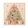 Boneco de Neve de Natal Contas de Pérola Pintura Diamantada DIY Pontilhamento Manual Diamante Pintura Decorativa Tema de Natal Pendurado na Parede