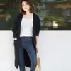 Cárdigan Suéter de Longitud Media para Mujer Otoño e Invierno 2026 Nuevo Estilo Coreano Ropa Exterior Holgada y Elegante Estilo Perezoso Chaqueta Suéter Tejida