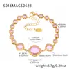 Azucarero Joyería Exquisita Europea y Americana Acero Inoxidable Piedra de Cristal Tobillera Combinación Verano Simple Lujo Ligero Versátil Accesorios para el Pie Venta al por Mayor