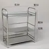 Rack de Alimentos para Restaurante com Panela Quente em Aço Inoxidável, Grelha de Espetos de Três Camadas, Carrinho de Restaurante, Armazenamento de Cozinha, Armazenamento Multicamadas