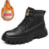 Botas Martin 2024 outono e inverno sola grossa botas casuais ruibarbo forrado de lã quente vento inglês botas de trabalho coreanas uma geração de cabelo