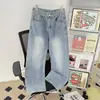 Jeans de estilo americano para hombre, con adornos de pedrería, de corte ancho y diseño estrellado lujoso, modernos y elegantes, perfectos para un look urbano cool y atrevido, corte recto