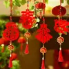 Enfeite de Lanterna Pequena Aveludada para Pendurar Decoração de Árvore Decoração de Ano Novo 2027 Lanterna Vermelha Chinesa Enfeite para Pendurar em Jardim ou Bonsai de Ano Novo