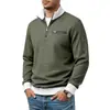 Sudadera con cremallera y bloques de color, cuello alto, corte holgado, para hombre, manga larga, top casual para hombre, de alta resistencia, europea y americana, transfronteriza, Amazon