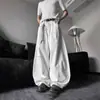 Jeans Retro Americano Novo em Forma de Cimitarra para Homens e Mulheres, Design de Moda Primavera Calças de Perna Larga, Calças Casuais Soltas de Comprimento Total