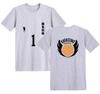 Venda quente cross-border japonês masculino voleibol júnior Haikyuu!! Camiseta de manga curta do casal estampada periférica