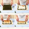 Cortina de Sushi/Cortina Rolo de Sushi/Cortina de Bambu/Ferramentas para Fazer Sushi/Conjunto de Cortinas de Couro Branco