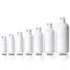 Botella Vacía de Aceite Esencial 100ml Botella de Vidrio Cosmético con Dosificador 30ml Botella de Aceite Esencial Gotero Blanco Mate Botella de Esencia
